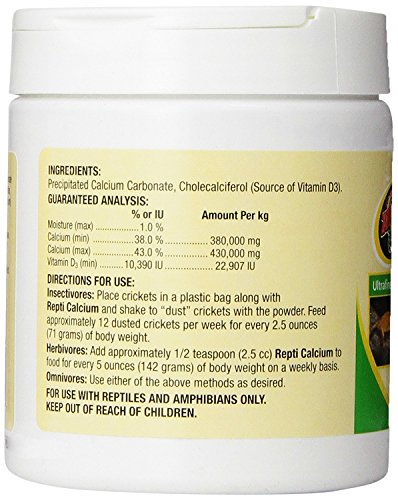 Reptile Calcium with Vitamin D3, 8-Ounce