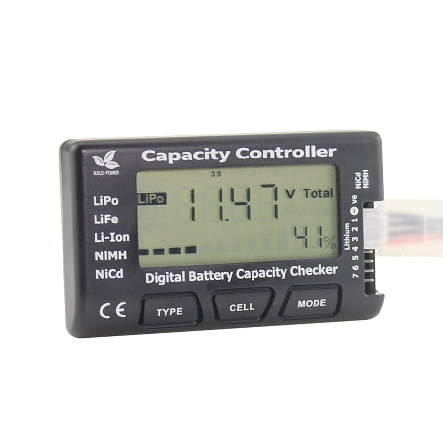 RC Cellmeter 7 Digital Battery Capacity Checker Lipo Battery Tester RC Battery Voltage Tester for LiPo/Li-ion/Nicd/NiMH Cell Meter Battery Checker Tester