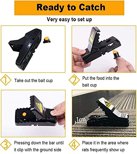 Mouse Traps, Mice Traps for House, Small Mice Trap Indoor Quick Effective Sanitary Safe Mousetrap Catcher for Family and Pet - 6 Pack, (M01-6Pack)