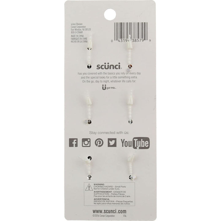 Scunci Jaw Clips 6 Pk