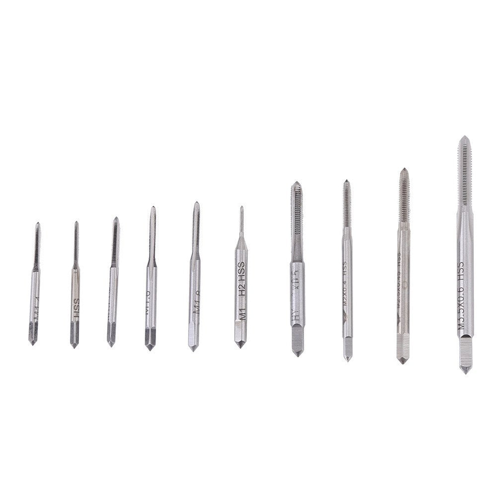 10Pcs Threading Taps, Standard Thread,Taps Screw Hand Tap,for Tapping Various Threads,M1, M1.2, M1.4, M1.6, M1.7, M1.8, M2, M2.5, M3, M3.5