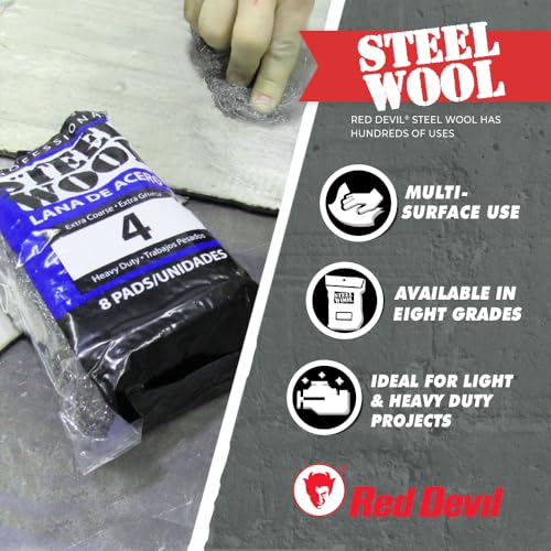 0314 Steel Wool, 1 Medium (Pack of 16),Gray