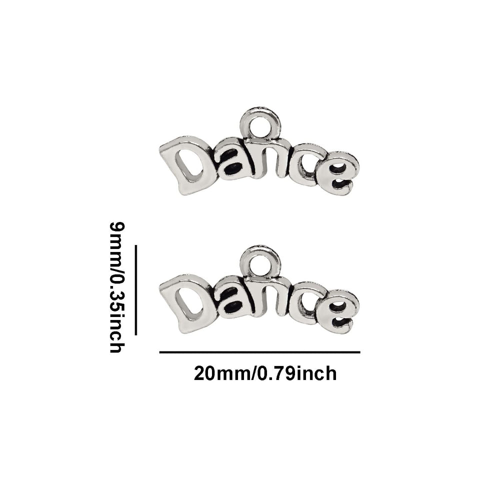 200PCS Alloy Dance Charms Pendant for Earring Necklace Bracelet Keychain Jewelry Craft Making