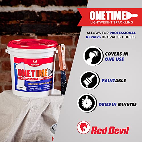0542 ONETIME Lightweight Spackling, 1/2 Pint, White, 8 Ounce