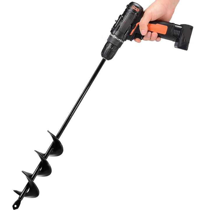 Auger Drill Bit for Planting 1.6x16.5inch Extended Length Garden Auger Spiral Drill Bit for Planting Bulbs Flowers Planting Auger for Drill Post Hole Digger for 3/8”Hex Drill