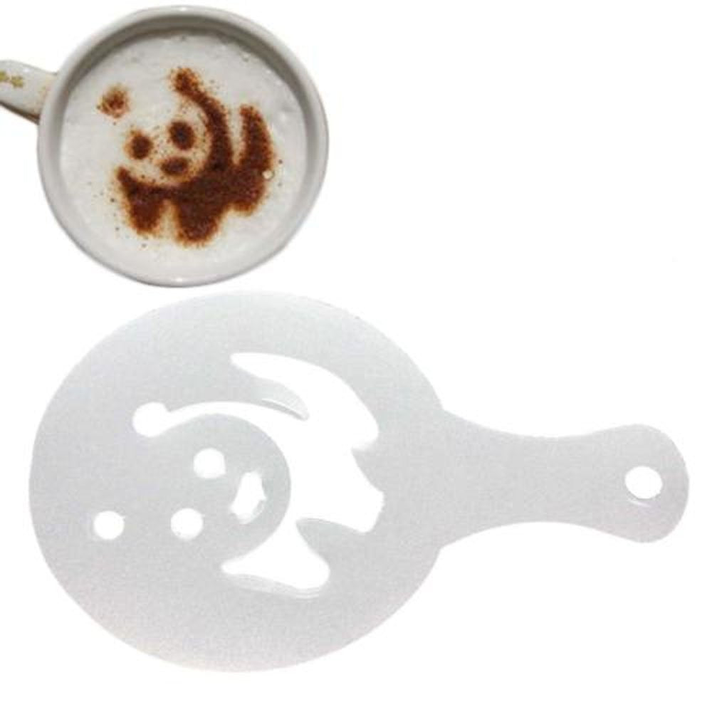 Pack of 16 Cappuccino Coffee Barista Stencils Template Strew Pad Duster Spray