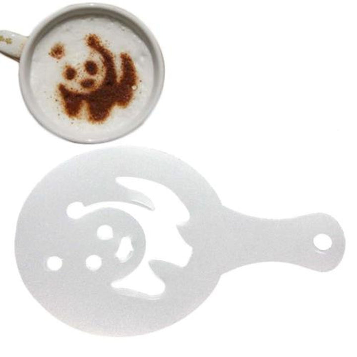 Pack of 16 Cappuccino Coffee Barista Stencils Template Strew Pad Duster Spray