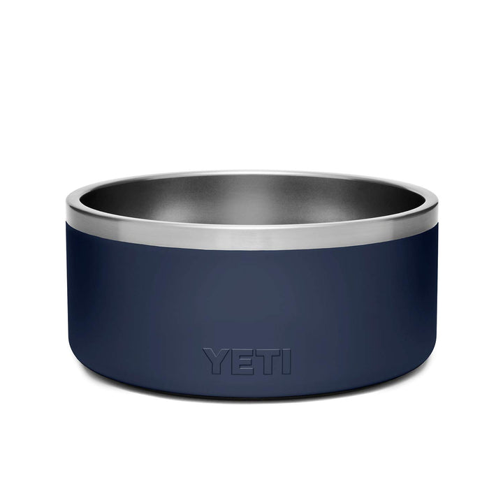 Boomer 8, Stainless Steel, Non-Slip Dog Bowl, Holds 64 Ounces, Navy