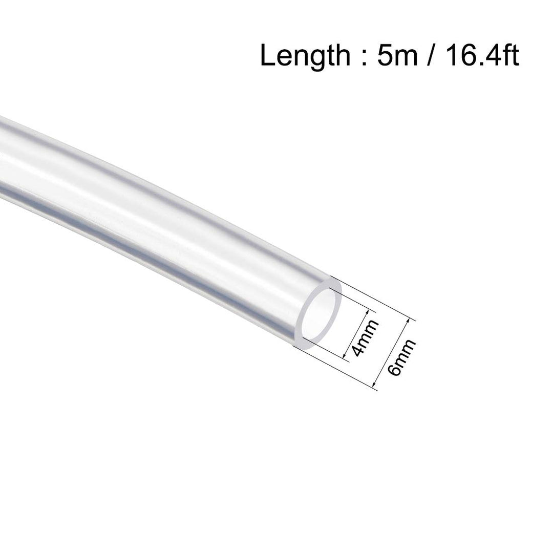 Silicone Tubing 5/32(4mm) ID x 1/4(6mm) OD 16ft 5m Flexible Silicone Rubber Tube Air Hose Water Pipe for Pump Transfer Clear