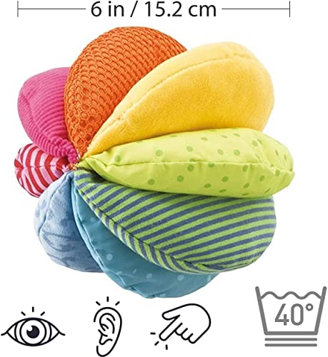 Rainbow Fabric Ball - Machine Washable Baby Sensory Toys - Ideal Baby Toy, Tummy Time Toys & Baby Teething Toys, 6 Months & up