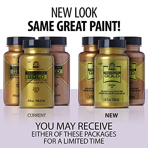Treasure Gold Brilliant Metallic Paint, 4 oz, Fire Opal