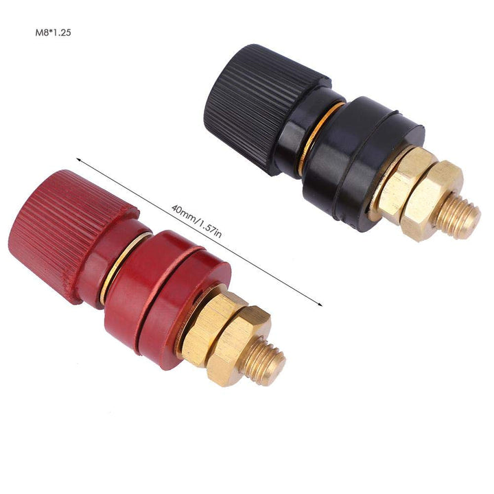200A Terminal Binding Post 555 Type Brass Pillar Terminal Block M8 Threaded Diameter Binding Post 0-380V 2pcs