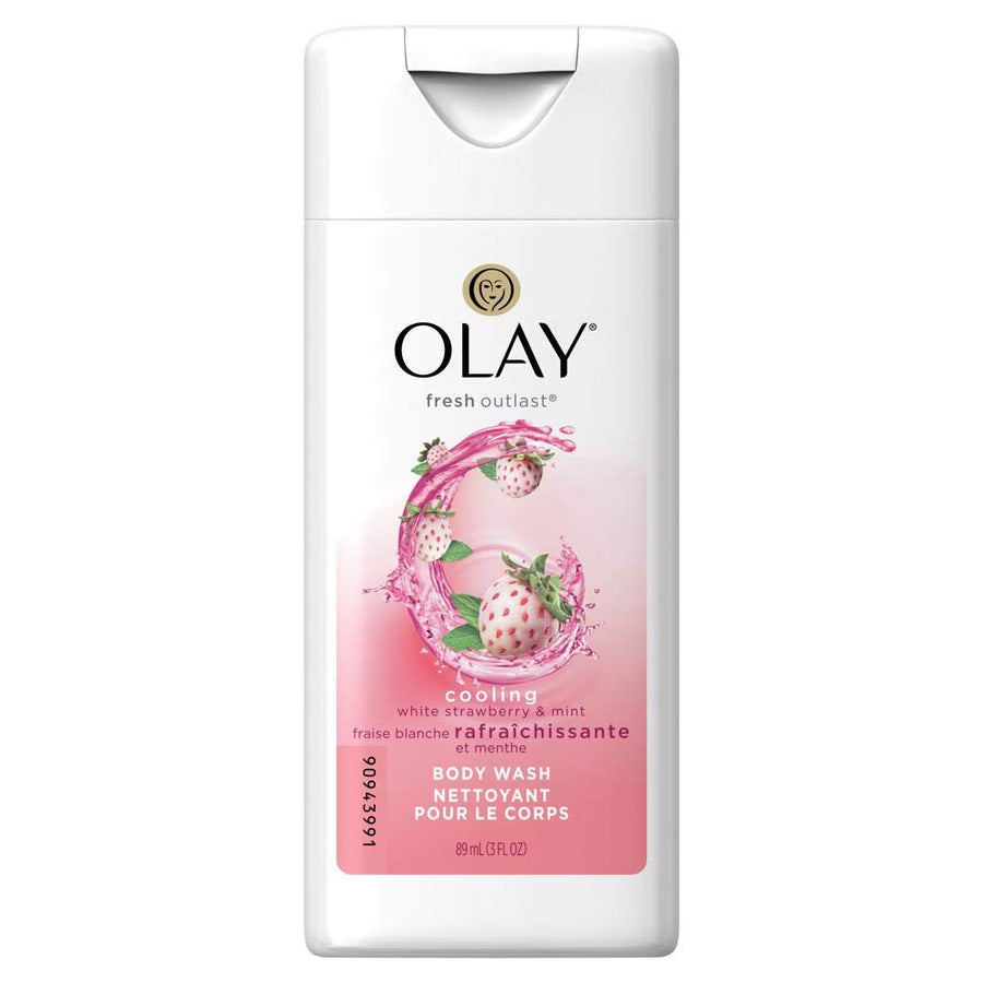 Fresh Outlast Cooling White Strawberry & Mint Body Wash 3 Fl Oz (89 Ml); Travel Size