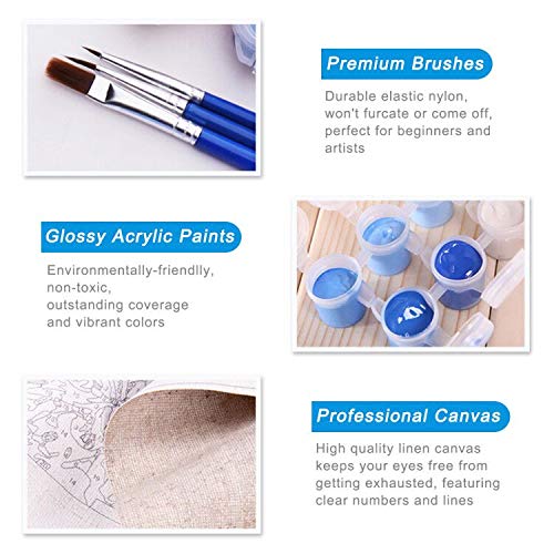 Anime Paint by Numbers for Adults Paint by Number with Paintbrushes and Acrylic Pigment for Beginner 16 x 20