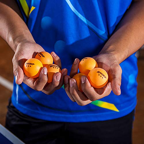3 Star Table Tennis Ball Pack, Tournament Size - Orange Ping Pong Balls, Set of 6, with 40mm Seamless Design - Professional Table Tennis Equipment, Accessories - CTTA and ITTA Approved