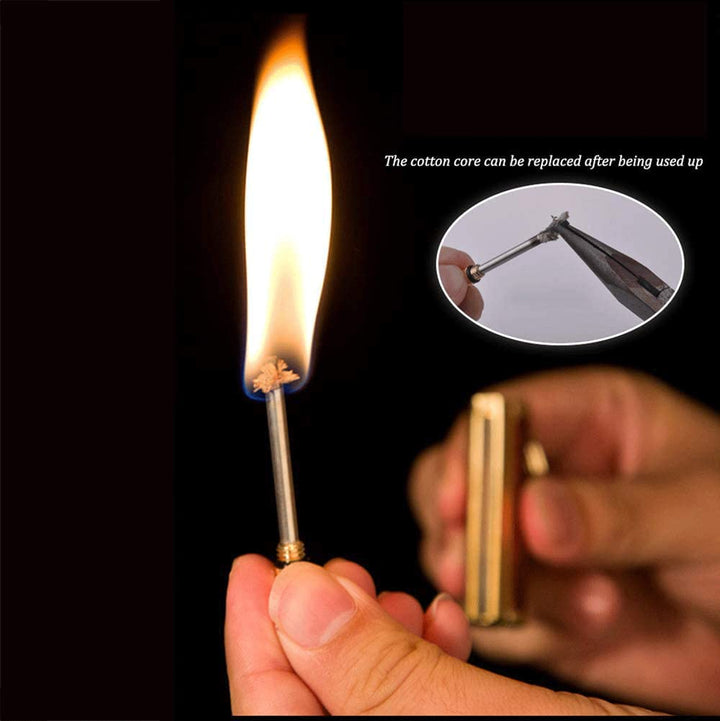 New Match Metal Matchstick Gift Outdoor Fire Starter Waterpoof Survival Gear Hiking Match Lighter Fire Starter Keychain