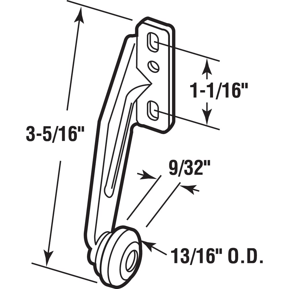 Products R 7148 Drawer Track Roller, 13/16-Inch, Right Hand,(Pack of 2)