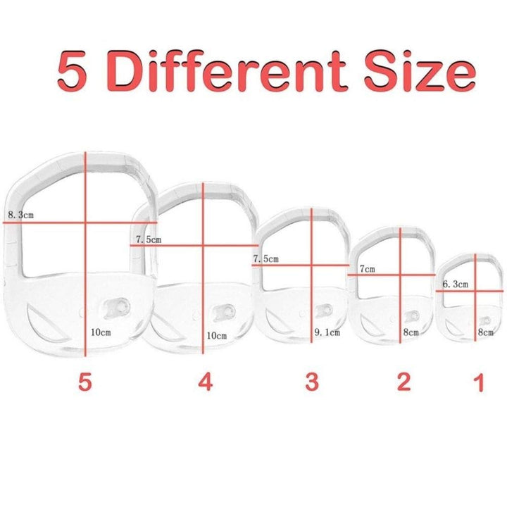 Sasha Square 5 Sizes Set of French Beard or Goatee Shaving Template I Beard Trimming Tool, Shave Goatee Reduce Shaving Time, Perfect Symmetric Beard Everytime Shave Perfect Beard at Home (Transparent)