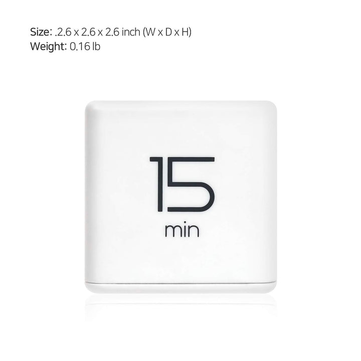 Cube Timer (White), Flip Timer Gravity Sensor, Productivity Timer, Desk Timer, Kids Timer, ADHD Timer, Workout Timer, Time Management for Classroom Office 5, 15, 30, 60 min Timer Setting