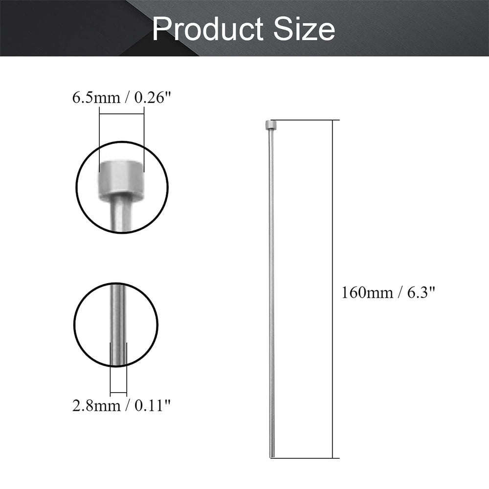 2.7 mm Dia Round Tip Steel Straight Ejector Pin Punch 150mm Long Silver Gray 10pcs