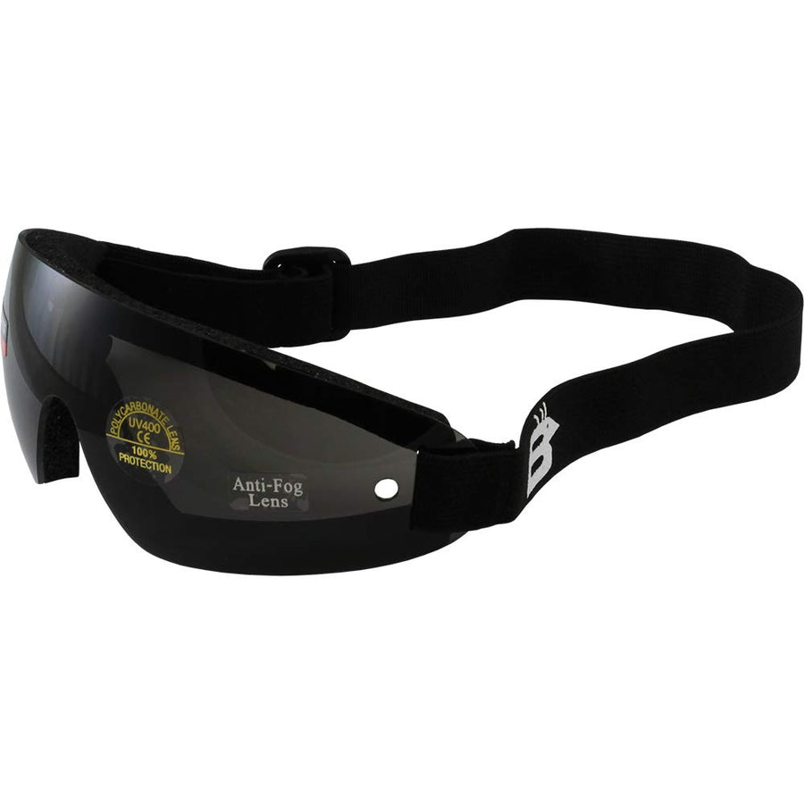 Wing Skydiving Goggles Paragliding Smoke Great Peripheral Vision Design. Comfortable Neoprene Foam Padding, Adjustable Headstrap.