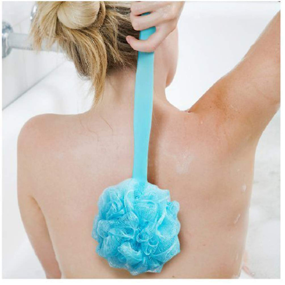 Long Handled Loofah on a Stick Scrubber, Bath Sponge (Random Color)