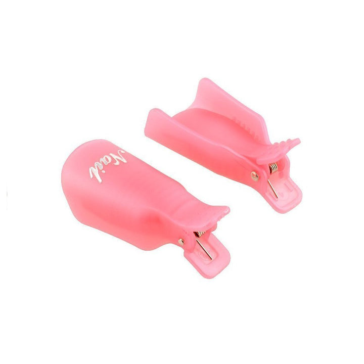 10 Pieces Plastic Acrylic Nail Art Soak Off Cap Clip UV Gel Polish Remover Wrap Tool