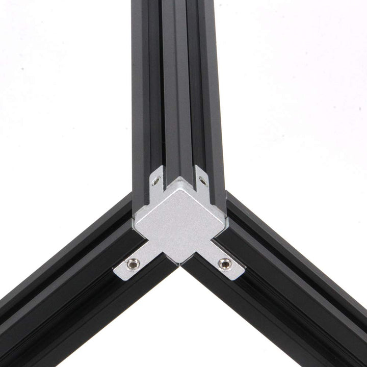 8PCS Silver 3 Way End Corner Bracket with Screws for 6mm T-Shape 2020 Series Aluminum Extrusion Profile (3-Way Corner Bracket-Silver)