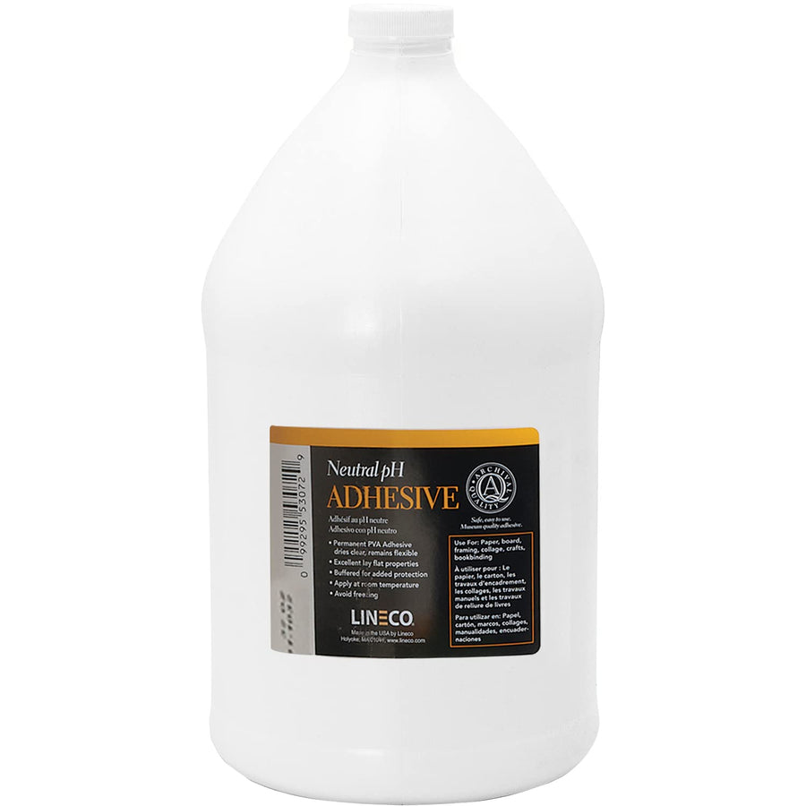 Neutral pH Adhesive 1 Gallon, Acid-Free, All-purpose Glue, Dries Clear and Remains Flexible. Used for Bookbinding and Book Repair, Paper Art