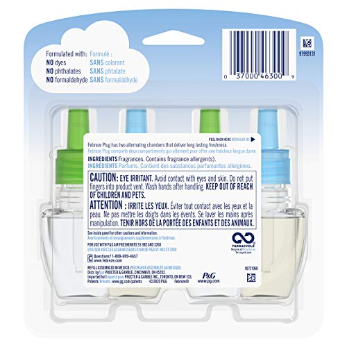 Plug in Air Freshener and Odor Fighter, Scented Oil Refill, Morning & Dew, 0.87 Fl Oz (Pack of 2)