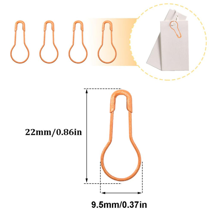 1000 pcs Metal Safety Pins Gourd Pin Bulb Pin Calabash Pin Bead Needle Pin Clothing Tag Pin DIY Home Accessories (Orange)