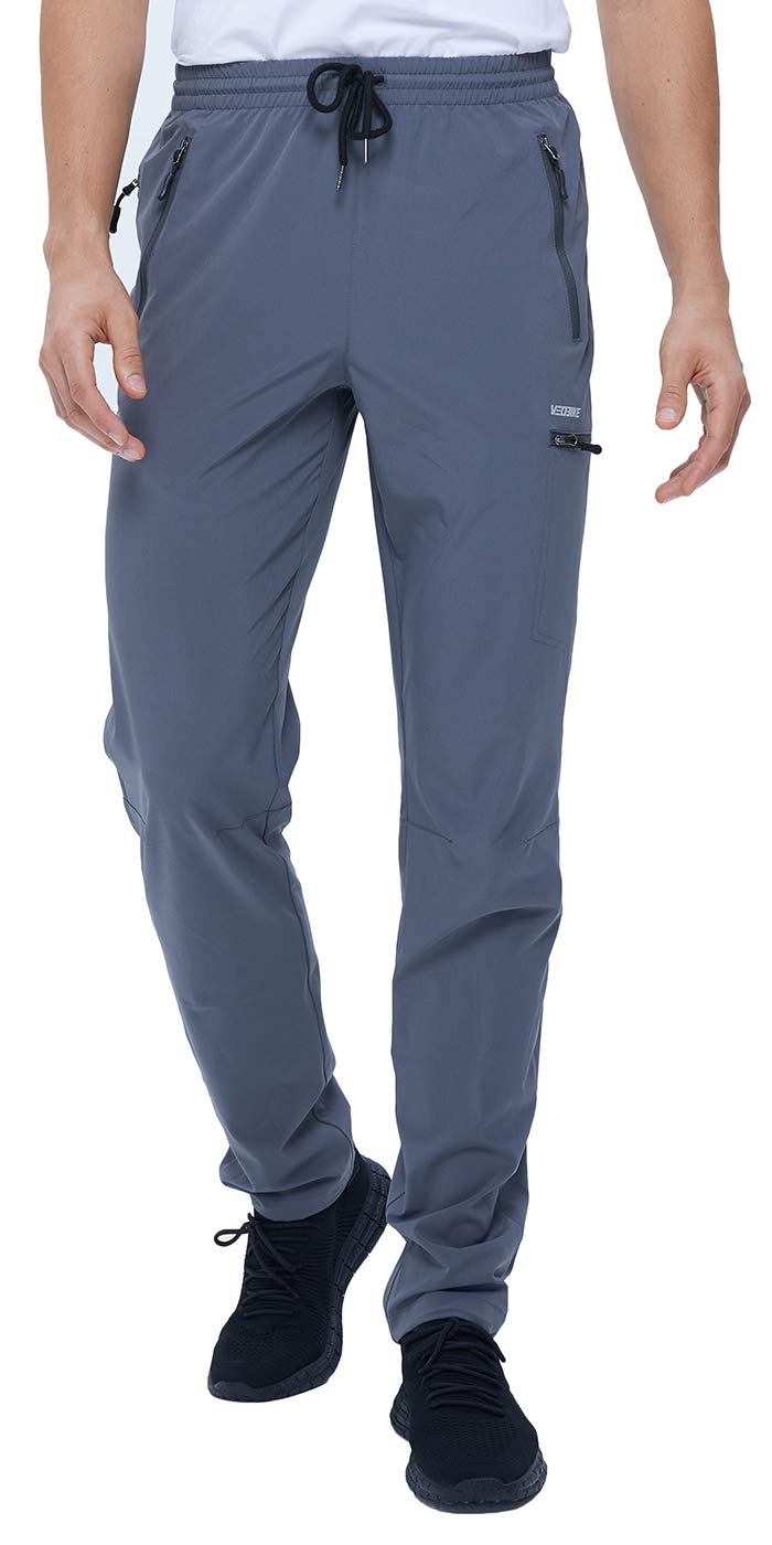 Mens Hiking Stretch Pants Quick Dry Lightweight Water Resistant Cargo Outdoor Fishing Pants Adjustable Bottom Pockets