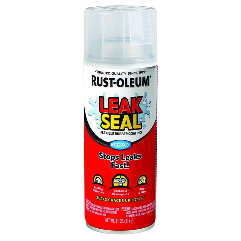 265495 LeakSeal Flexible Rubber Coating Spray, 11 Ounce, Clear