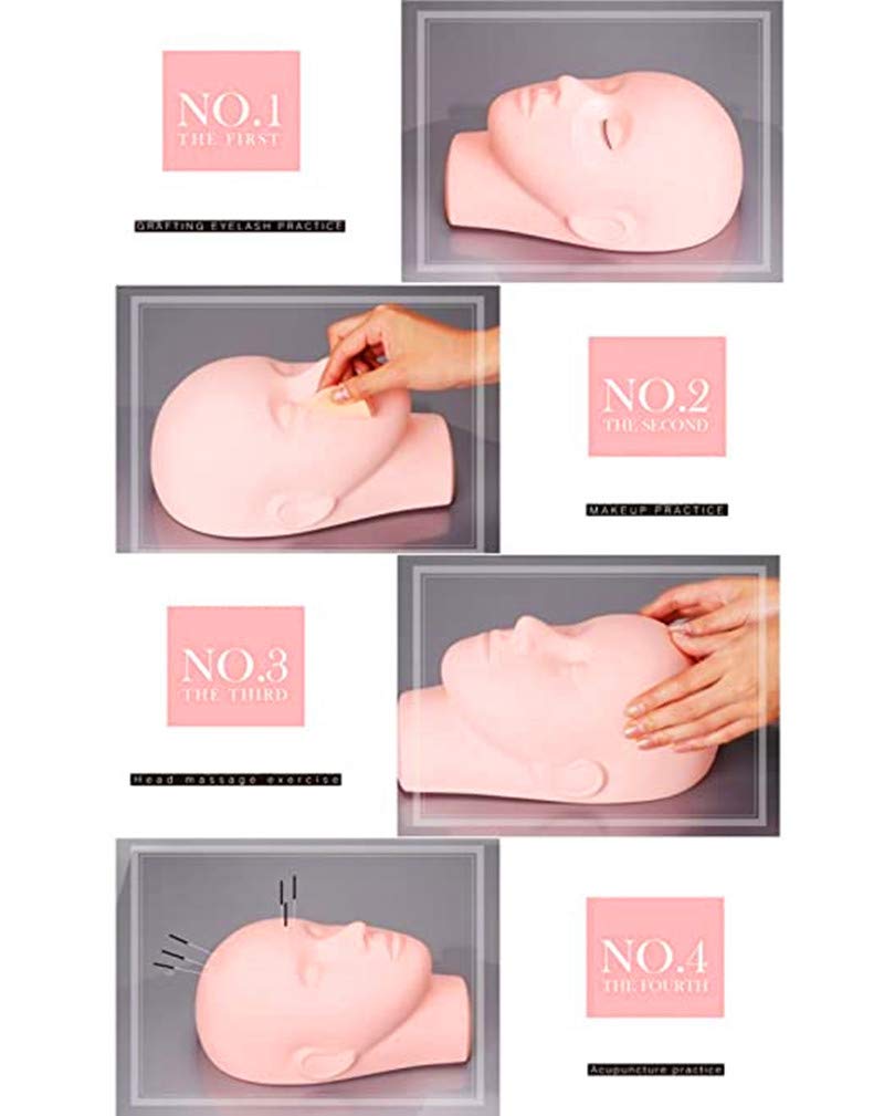 Standar Head: Pro Mannequin Training Head Cosmetology Eyelash Eye Extension Practice Makeup Face Treatment Tools(Standar Head)