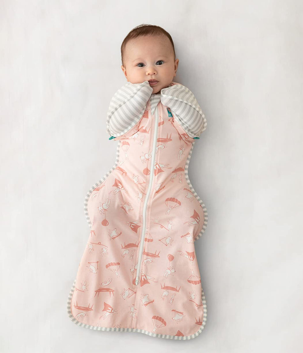 Swaddle Up Transition Swaddle, Patented Zip-Off Wings, Gently Help Baby Transition from Being Swaddled to Arms Free When Showing Signs of Rolling, Lite 0.2 TOG, 19-24 lbs, White