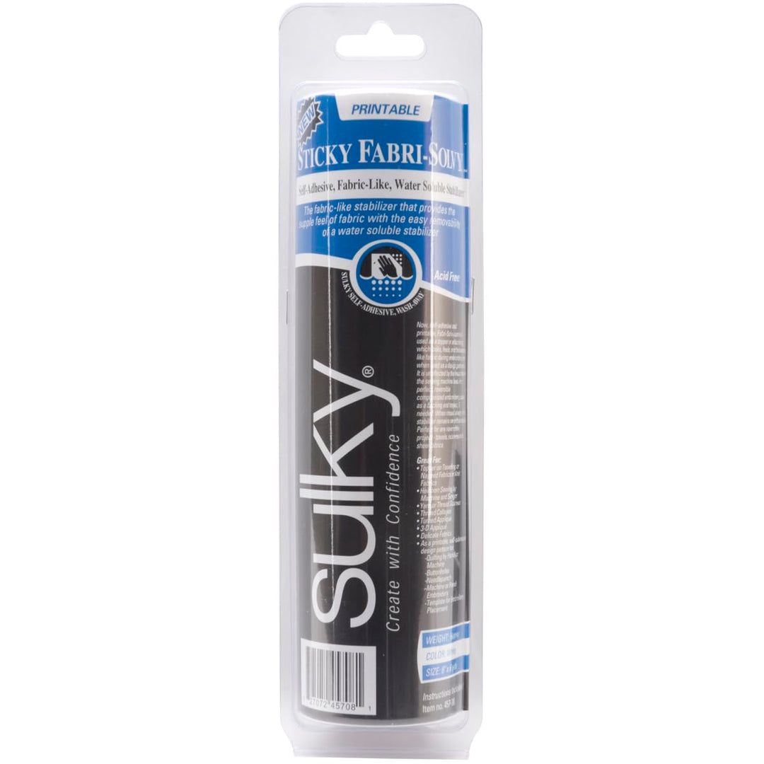 Fabri-Solvy stabilizer, 8 x 6 yd White