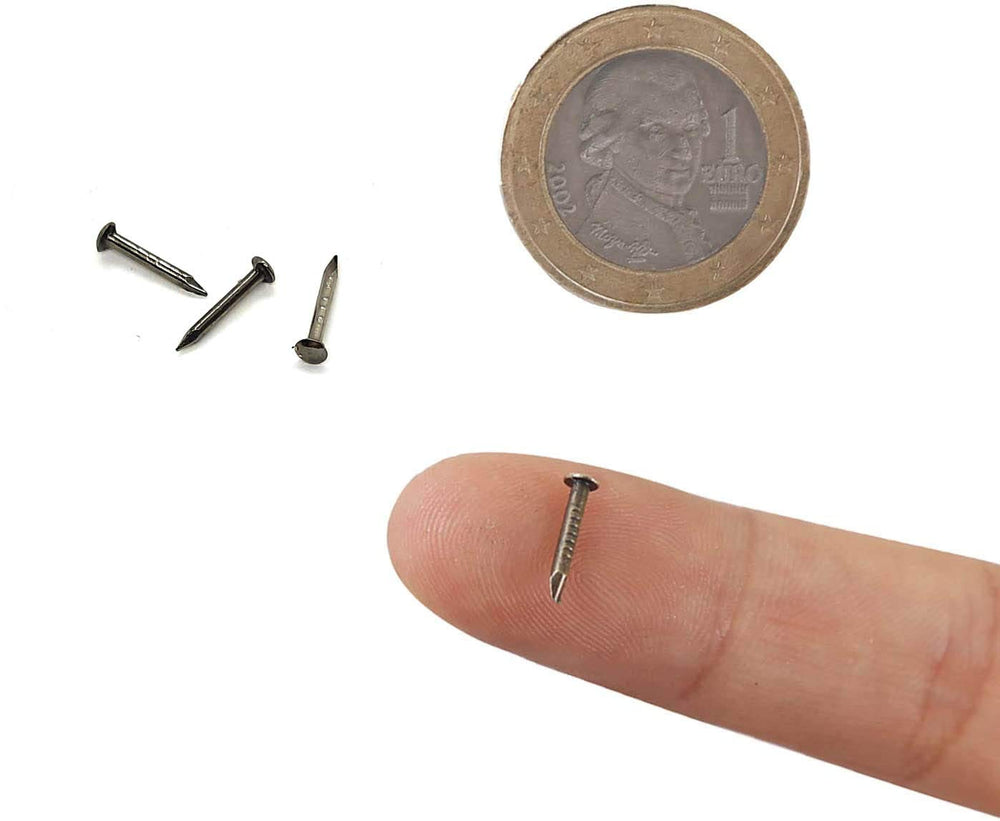 1 * 10Mm, Black: Small Nails, Bluelec 200Pcs Wooden Nail for Household Decoration, String Art, DIY & Crafts (1×10Mm, Black)