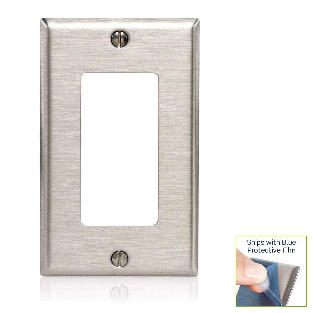 SO26 1-Gang Decora/GFCI Device Decora Wallplate, Device Mount, Stainless Steel