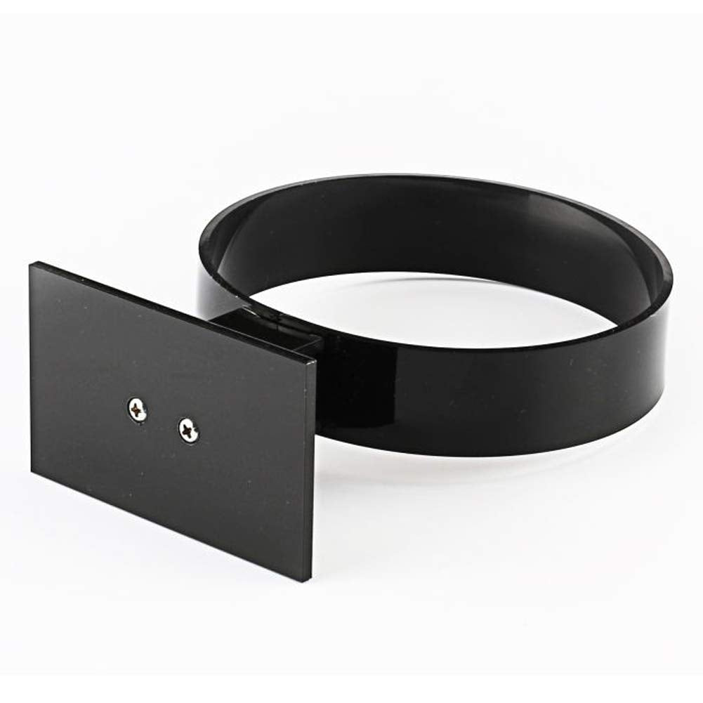 2 Pieces Acrylic Headband Display Stand Single Headband Holder Hairband Display Stand Hair Hoop Holder Acrylic Headband Organizer, Black