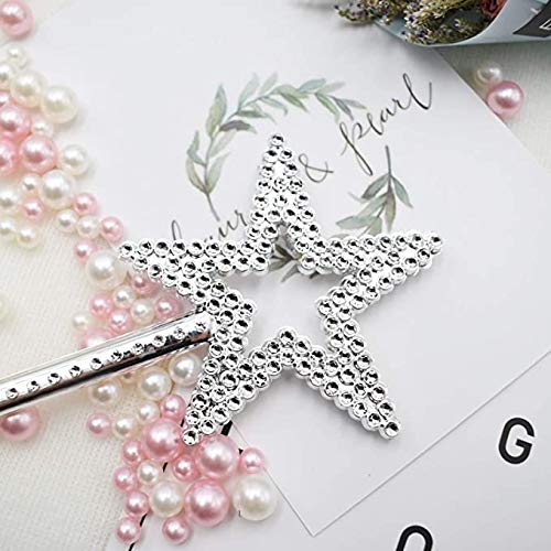 Star Wand,13 Inches Silver Fairy Princess Angel Wand