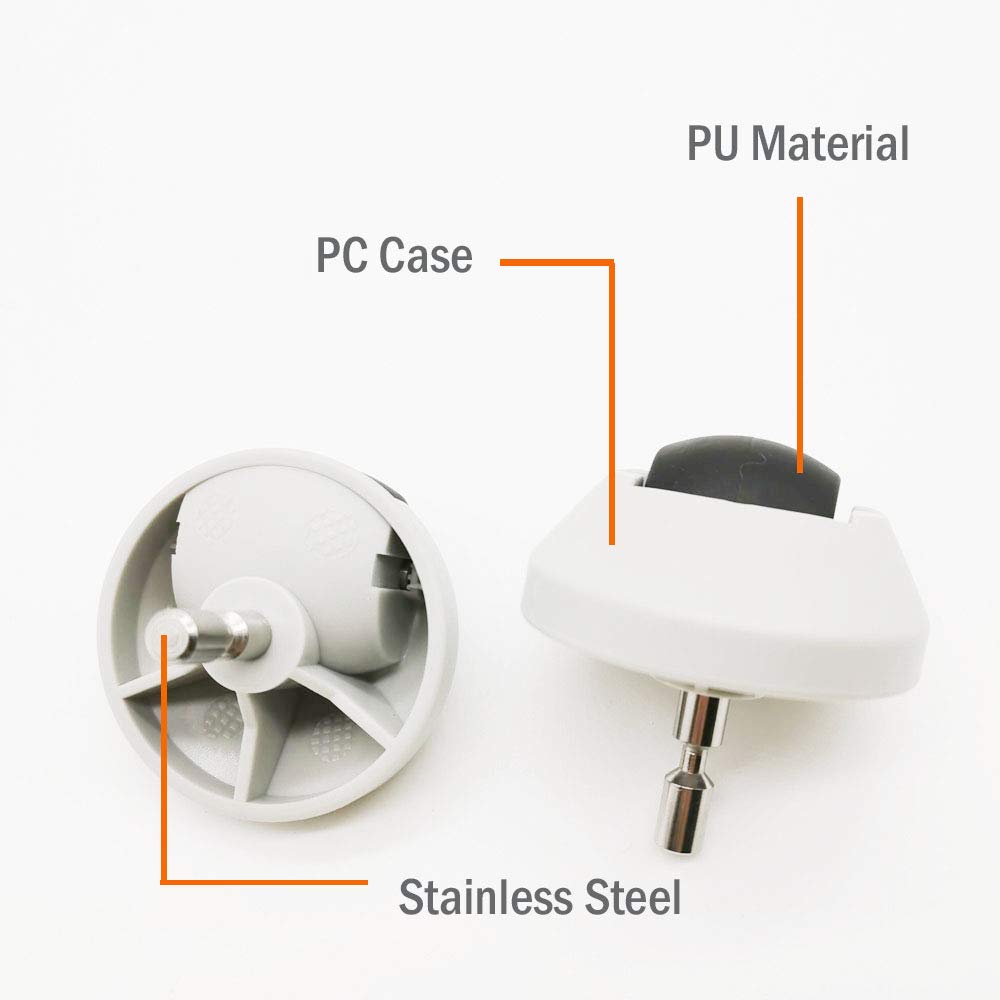 2-Pack Replacement Parts Front Wheel/Caster for Roborock S4 S5 S6 S7 E4 E20 E25 E35 Vacuum