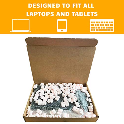 Universal Laptop Shipping Box, Fits Most Laptops Screen Size 10”-18”, Mailing Box with Foam and Bubble Protection