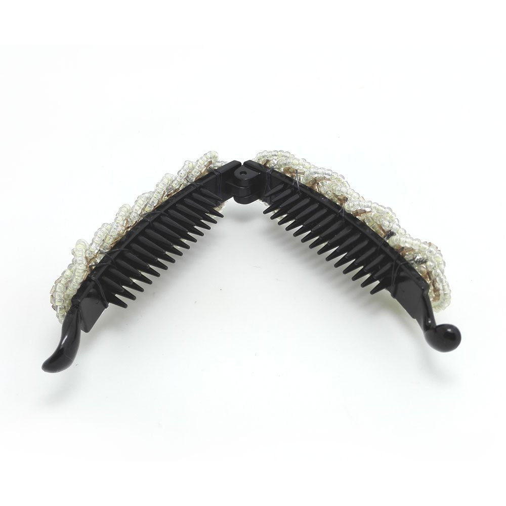 (3.2 )White : Noble Beautiful Lady Banana Hair Clip Ponytail Holder(H36)(White)