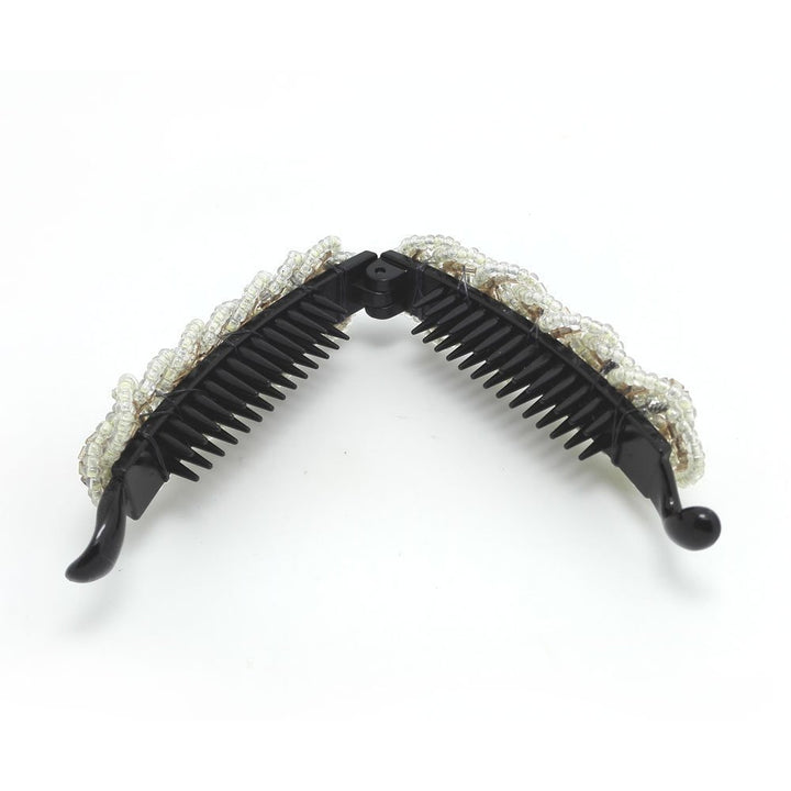 (3.2 )White : Noble Beautiful Lady Banana Hair Clip Ponytail Holder(H36)(White)