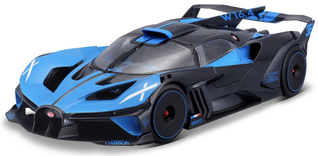 - 1/18 Scale Model Compatible with Bugatti Bolide W16 8.0 2020 Sports Car Die-Cast Scale Model Replica Miniature (Blue), Kids