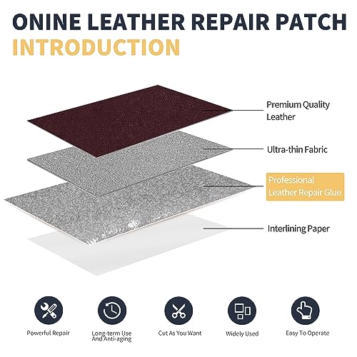 Leather Repair Patch,Leather Repair Tape, 3 x 60 inches Leather Repair Patch for Furniture,Vinyl Repair Kit,Leather Couch Patch,for Sofas, Furniture, Car Seats, Office Chairs(Mulberry)