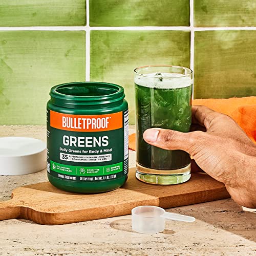 Greens, 8.4 Ounces, Daily Greens Powder with Superfoods and Nootropics, Full Serving of Vegetables, Essential Nutrients