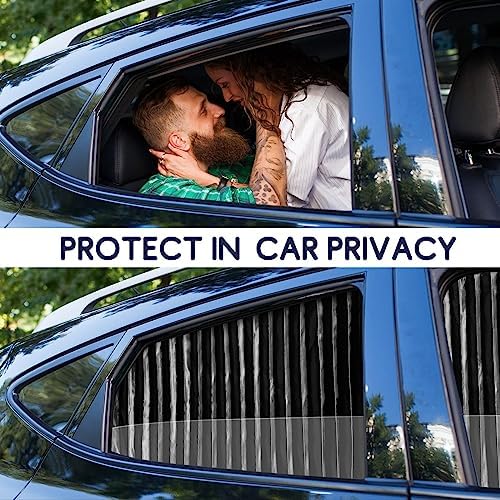 Car Side Window Sun Shades - Privacy Magnetic Black 2 Pcs Covers Blinds Curtains - Auto Accessories Sunshades Keeps Cooler Screen for Baby Sleeping