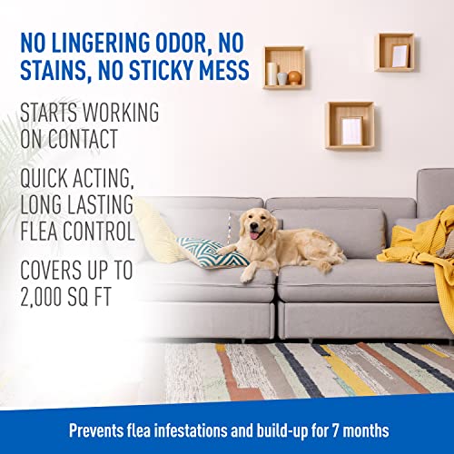 Plus Flea & Tick Carpet Spray, Kills Fleas, Flea Eggs, Flea Larvae, Ticks, Ants, Roaches, Spiders, Waterbugs & Many Other Listed Nuisance Pests In The Carpet, Treats Up to 2,000 Sq Ft, 16 Ounces
