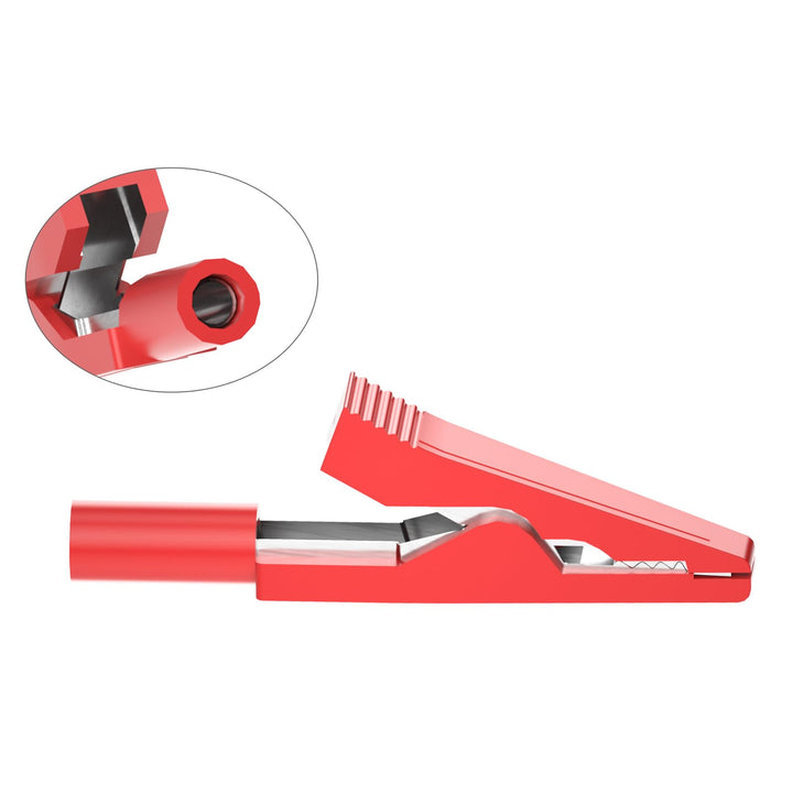 Insulated Alligator Clips Electrical 10PCS Five Colors Crocodile Clamps for 2mm Test Probes, 2mm Banana Plugs